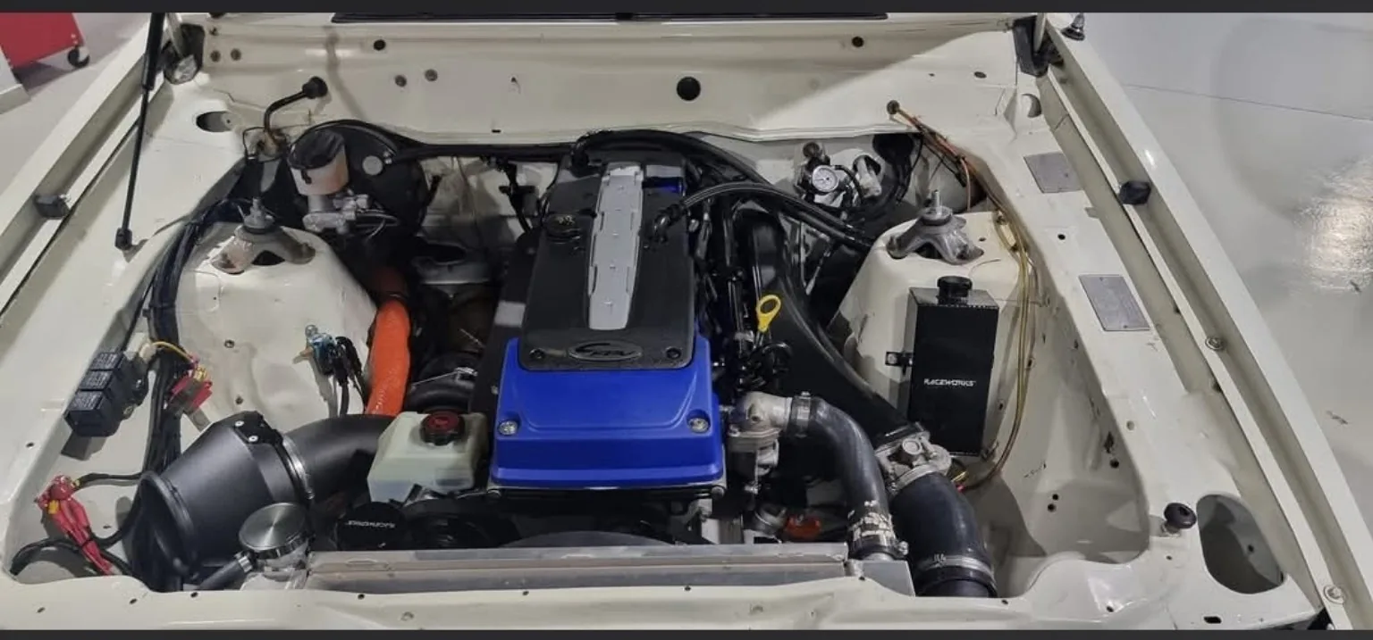 Barra engine bay
