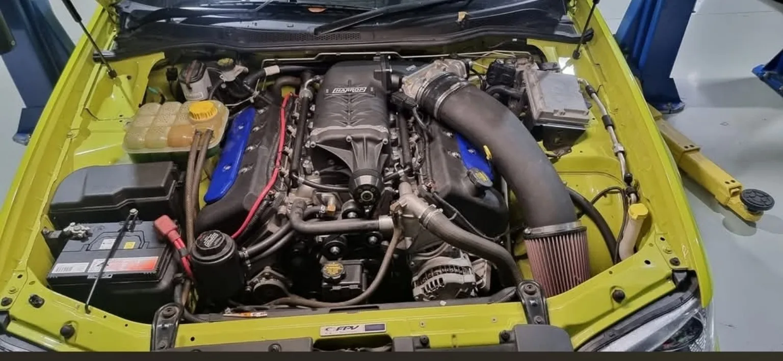 Supercharged performance engine bay