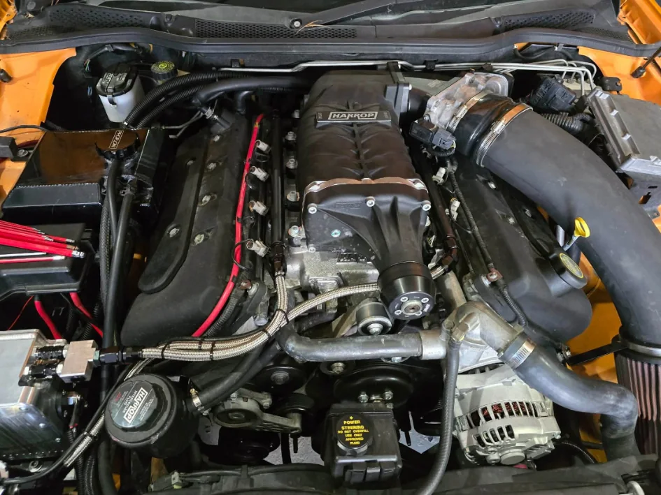 Harrop-supercharged engine bay at OZTEK